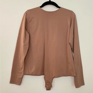Skims Essential Crew Neck Long Sleeve Bodysuit - Tigers Eye - 4x / 5x